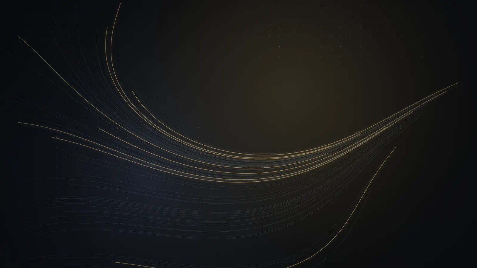 Streams of gold and blue lines flowing towards a single point, representing SAP landscapes converging on a deadline